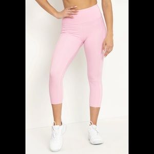BLACKMILK PASTEL PINK HW PANELLED BATTLE PANTS! High Waist Pockets Athleisure